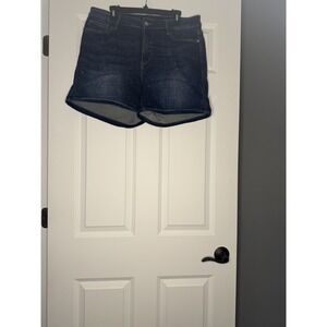 Judy Blue Plus Size Denim Jean Shorts Dark Speckled Print 1xl Style Jb150081